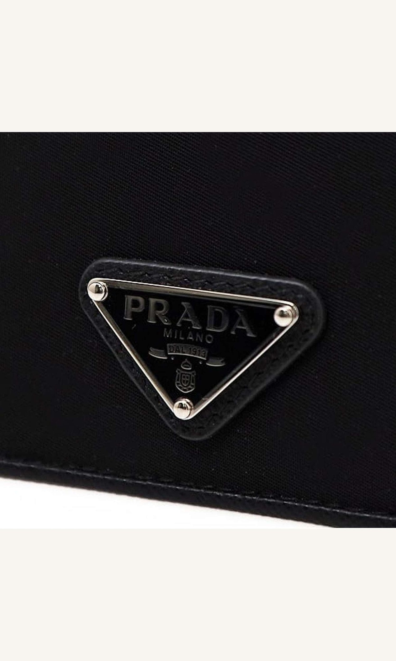 Prada Nylon And Leather Card Holder Glam Steals