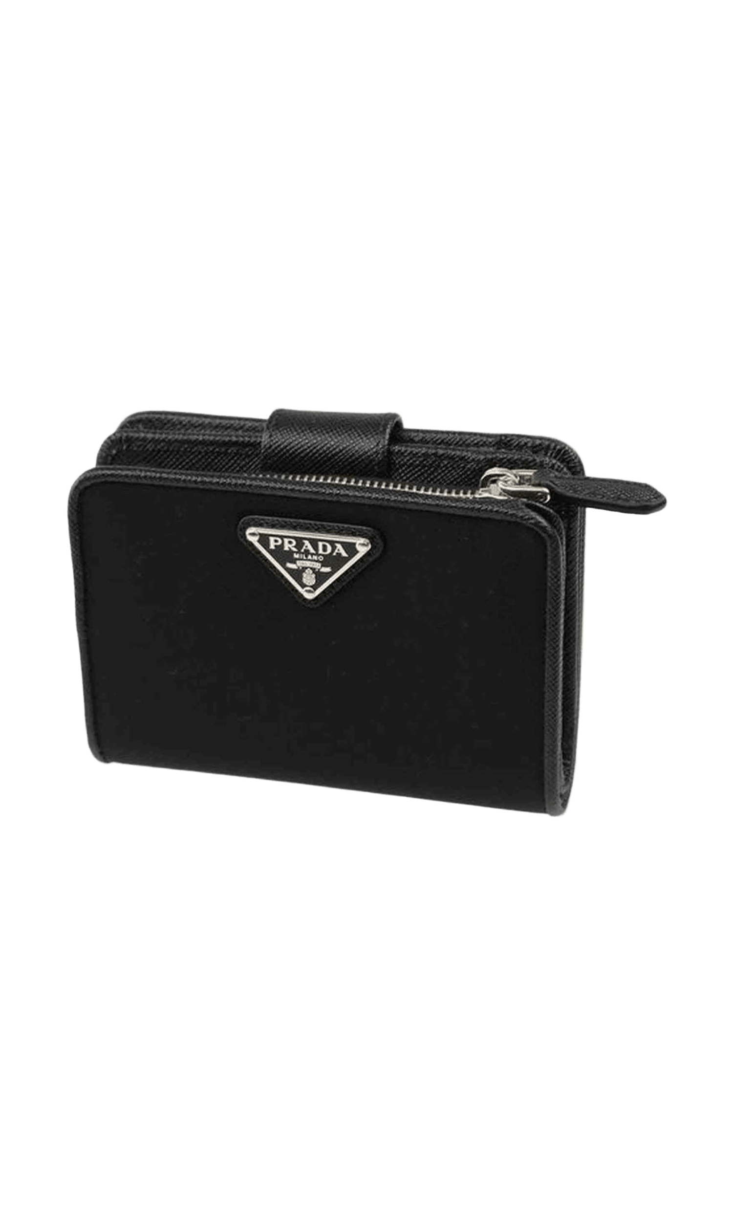 Prada Nylon And Leather French Wallet Glam Steals