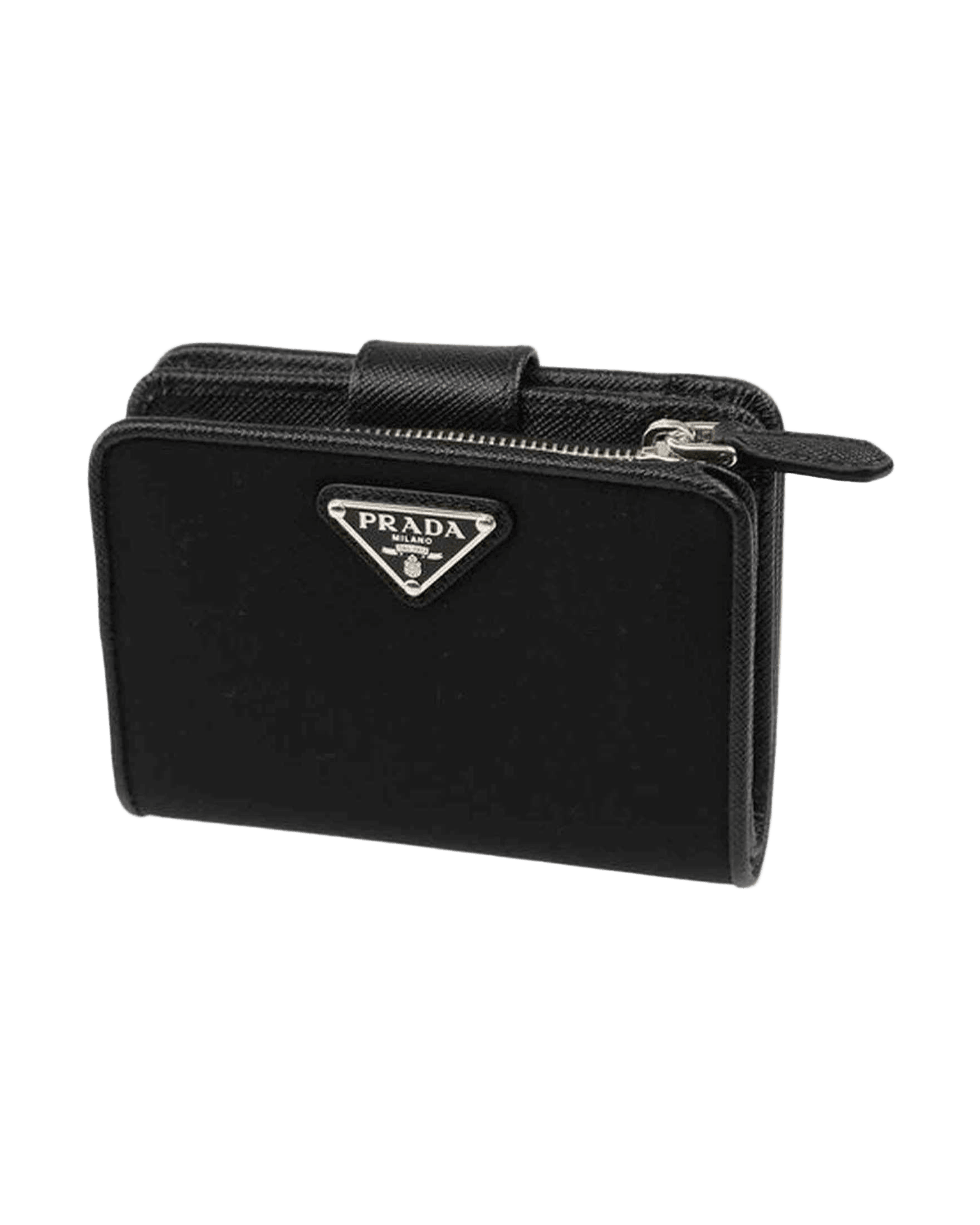 Prada Nylon And Leather French Wallet Glam Steals