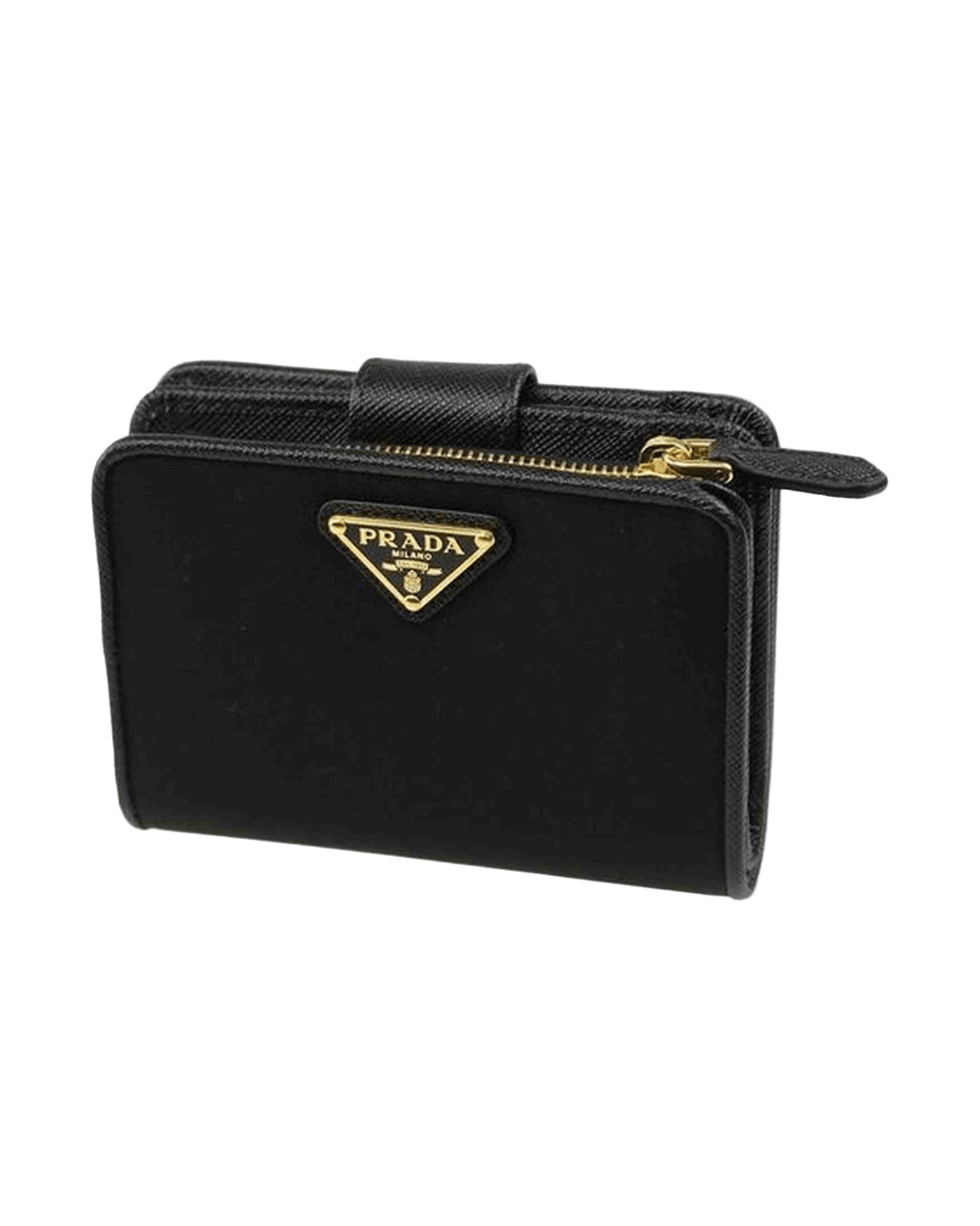 Prada Nylon And Leather French Wallet Glam Steals