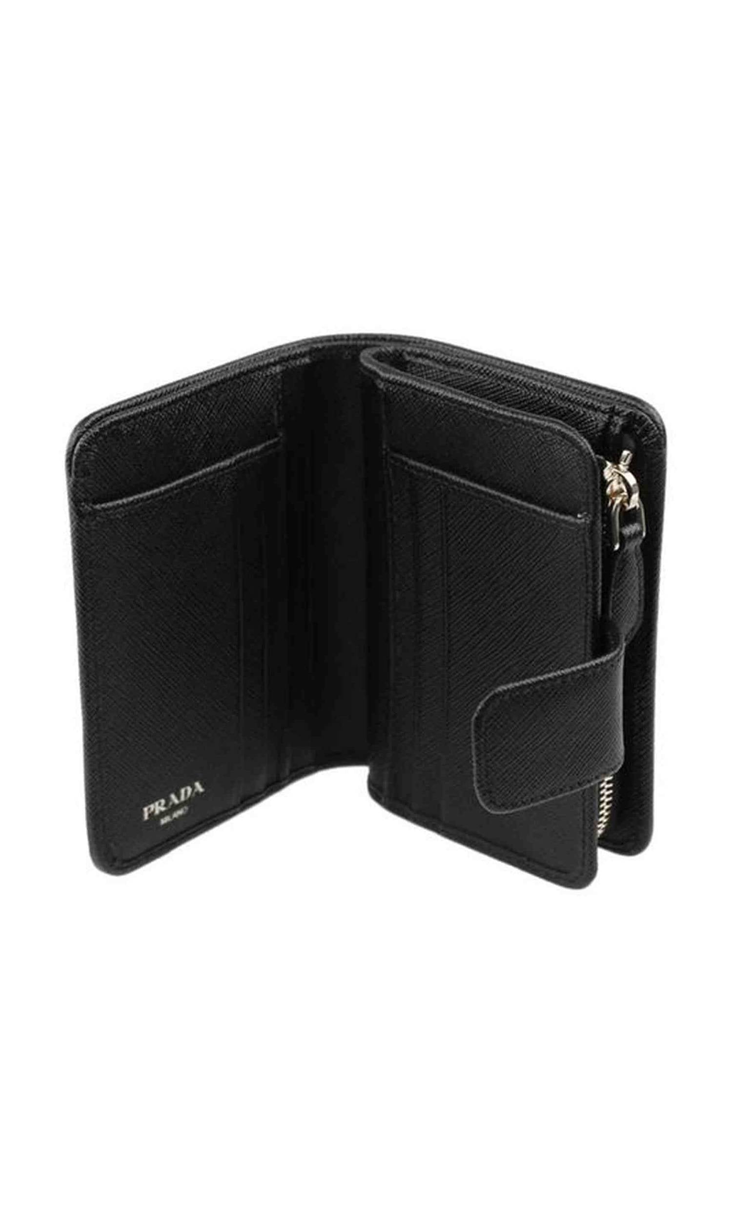Prada Nylon And Leather French Wallet Glam Steals