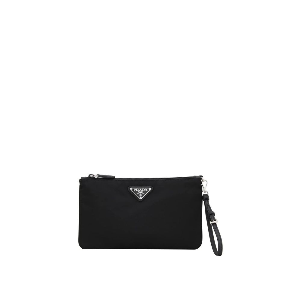 Prada Nylon Saffiano Wristlet Pouch Glam Steals