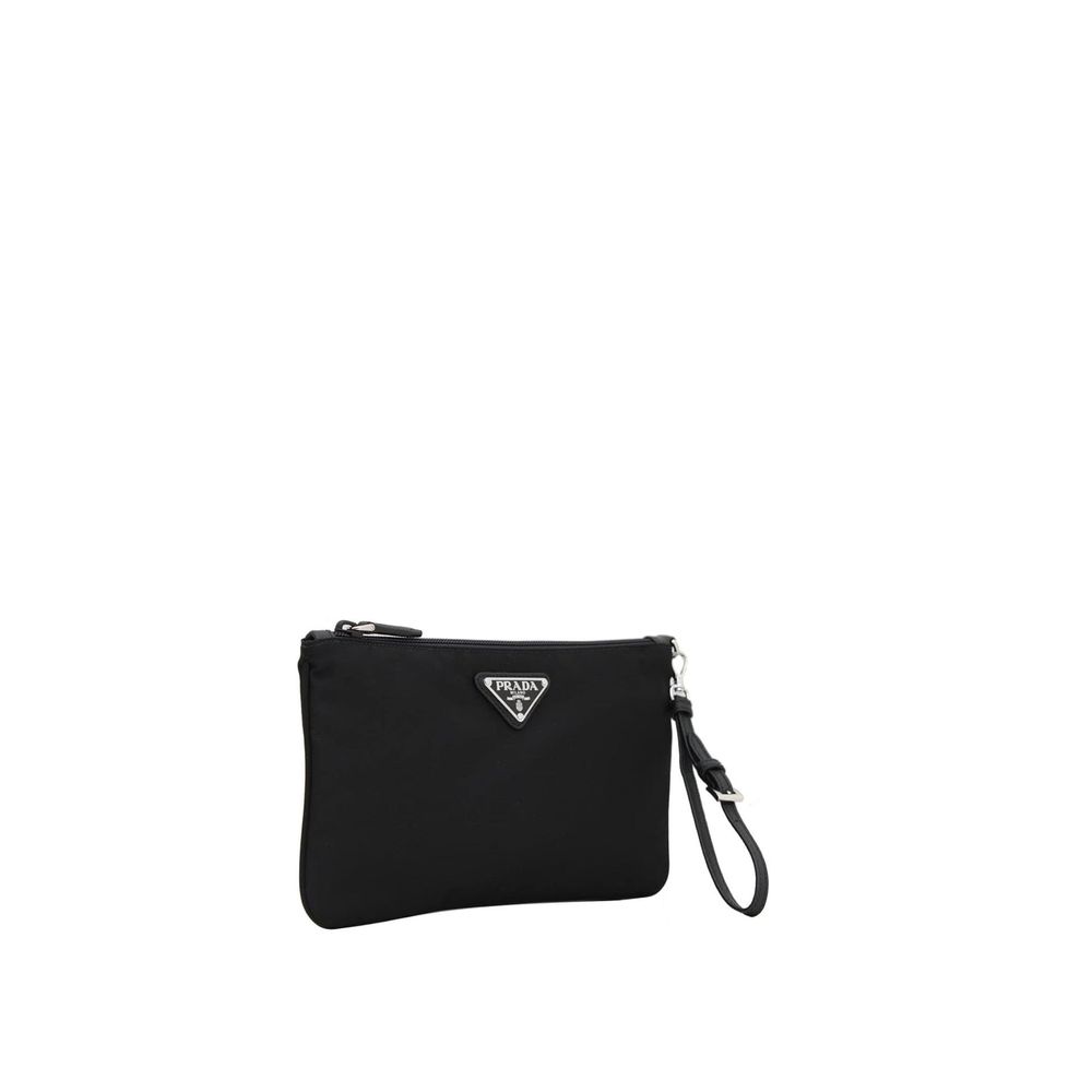 Prada Nylon Saffiano Wristlet Pouch Glam Steals