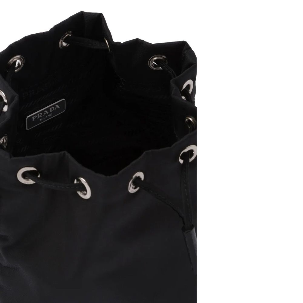 Prada Nylon and Leather Drawstring Pouch Glam Steals