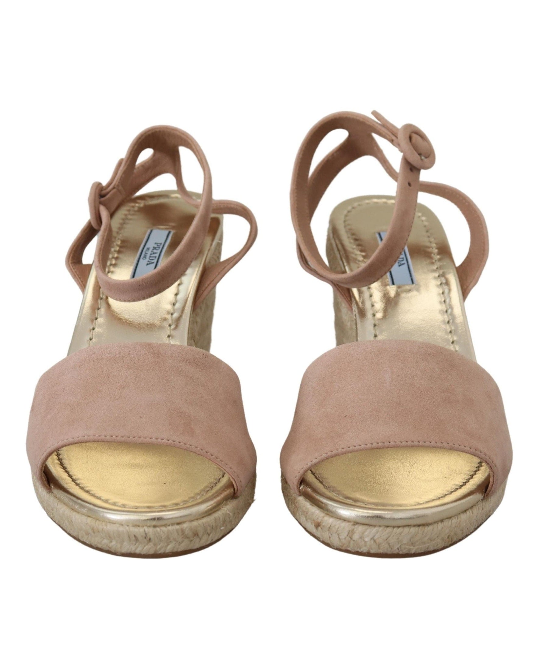 Prada Pink Suede Leather Ankle Strap Sandals Sandals