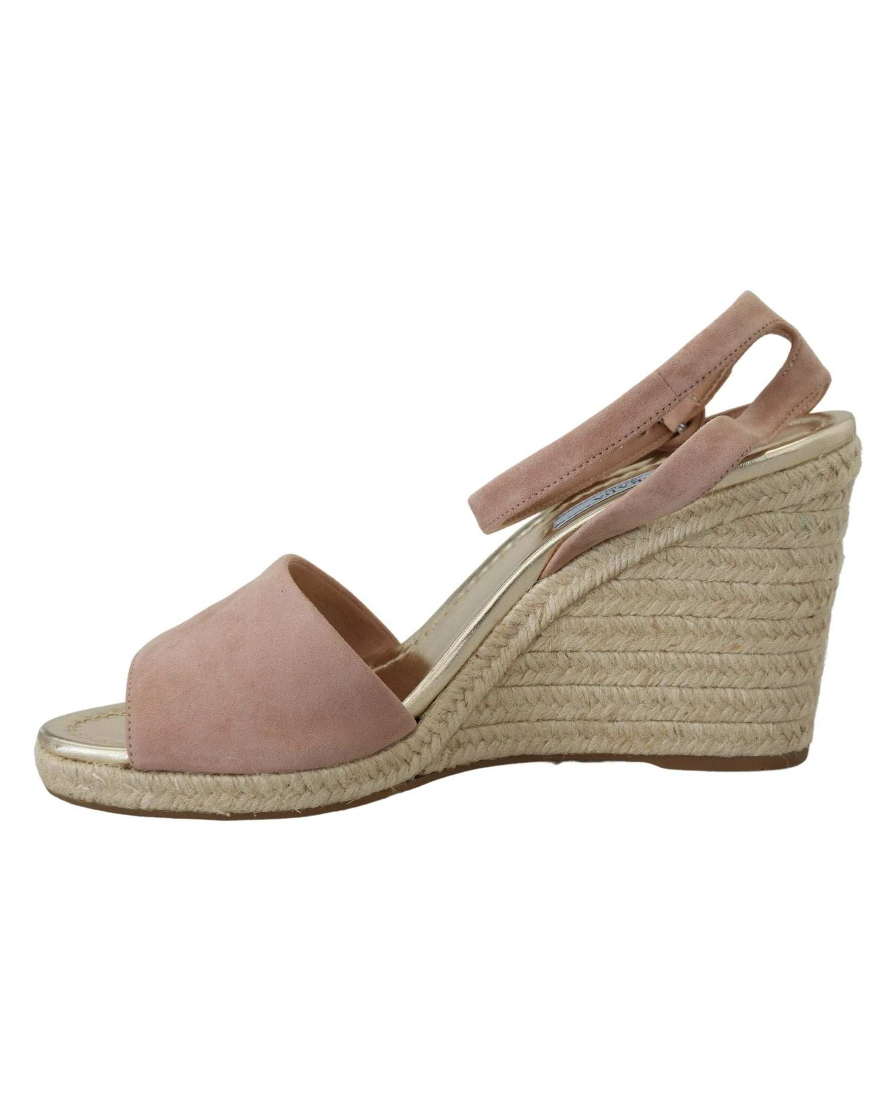 Prada Pink Suede Leather Ankle Strap Sandals Sandals