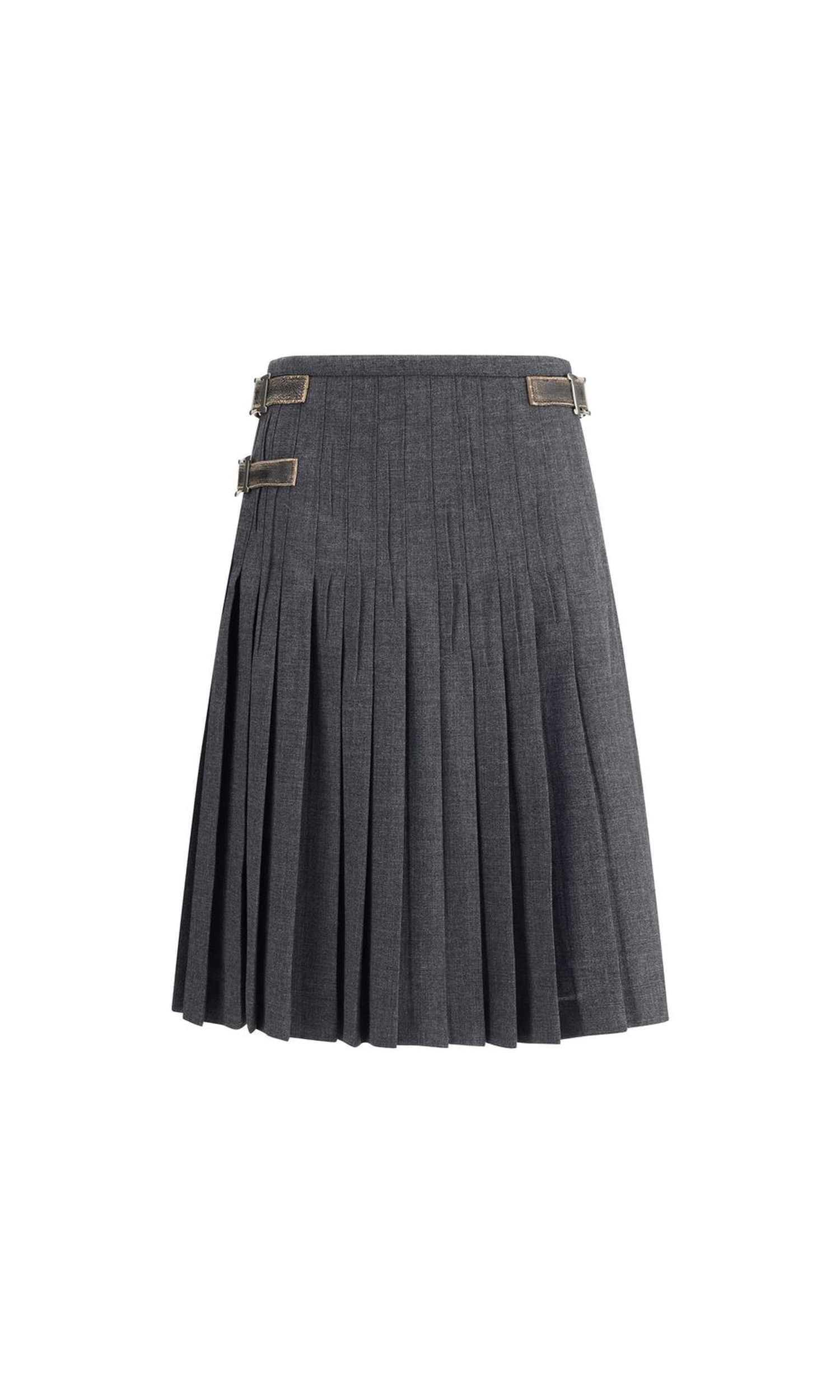 Prada Pleated Skirt In Kid Mohair Glam Steals
