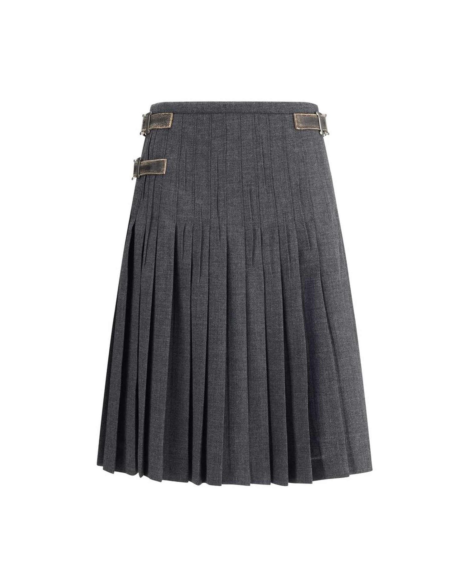 Prada Pleated Skirt In Kid Mohair Glam Steals