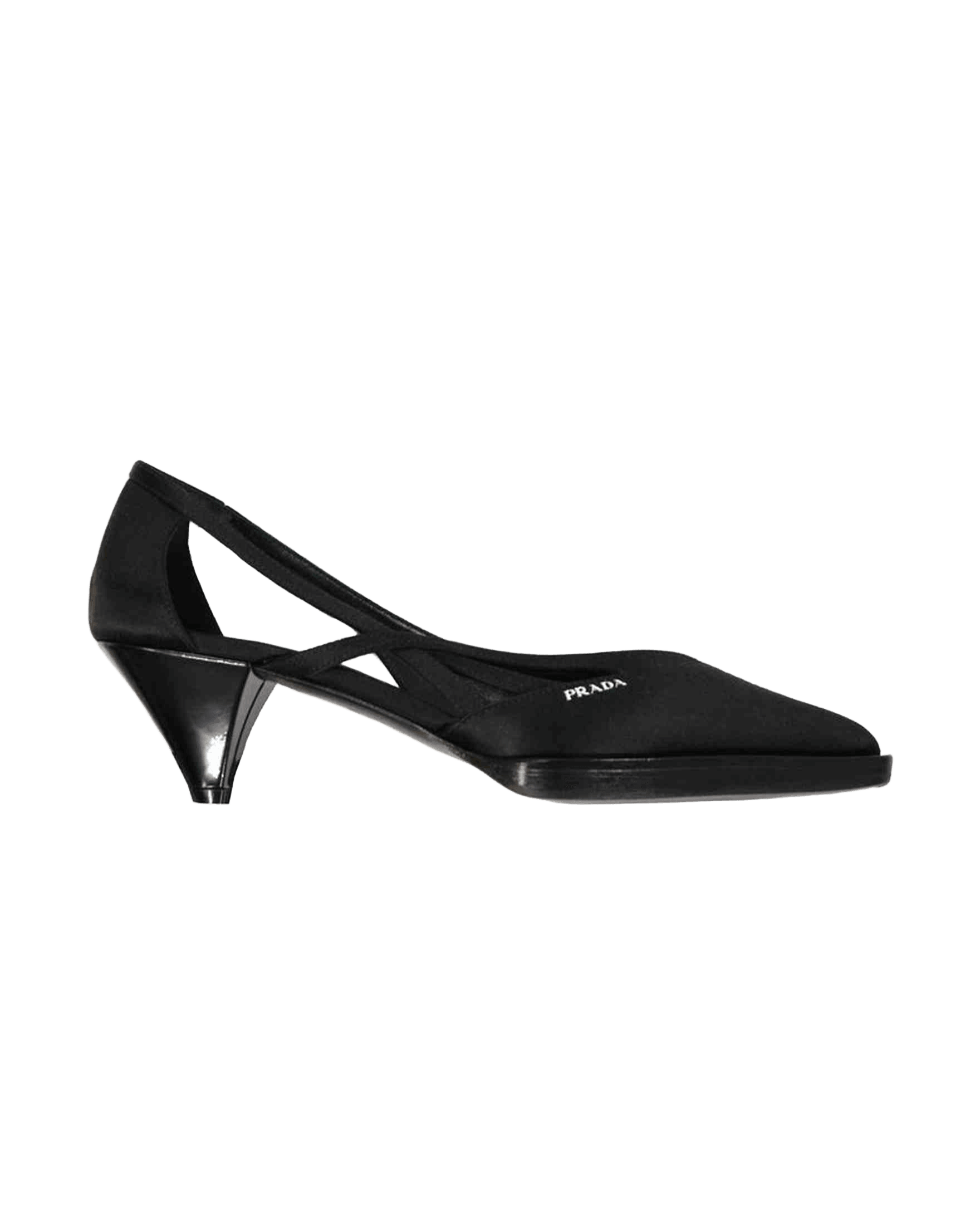 Prada Satin 55Mm Cut Out Pumps Glam Steals