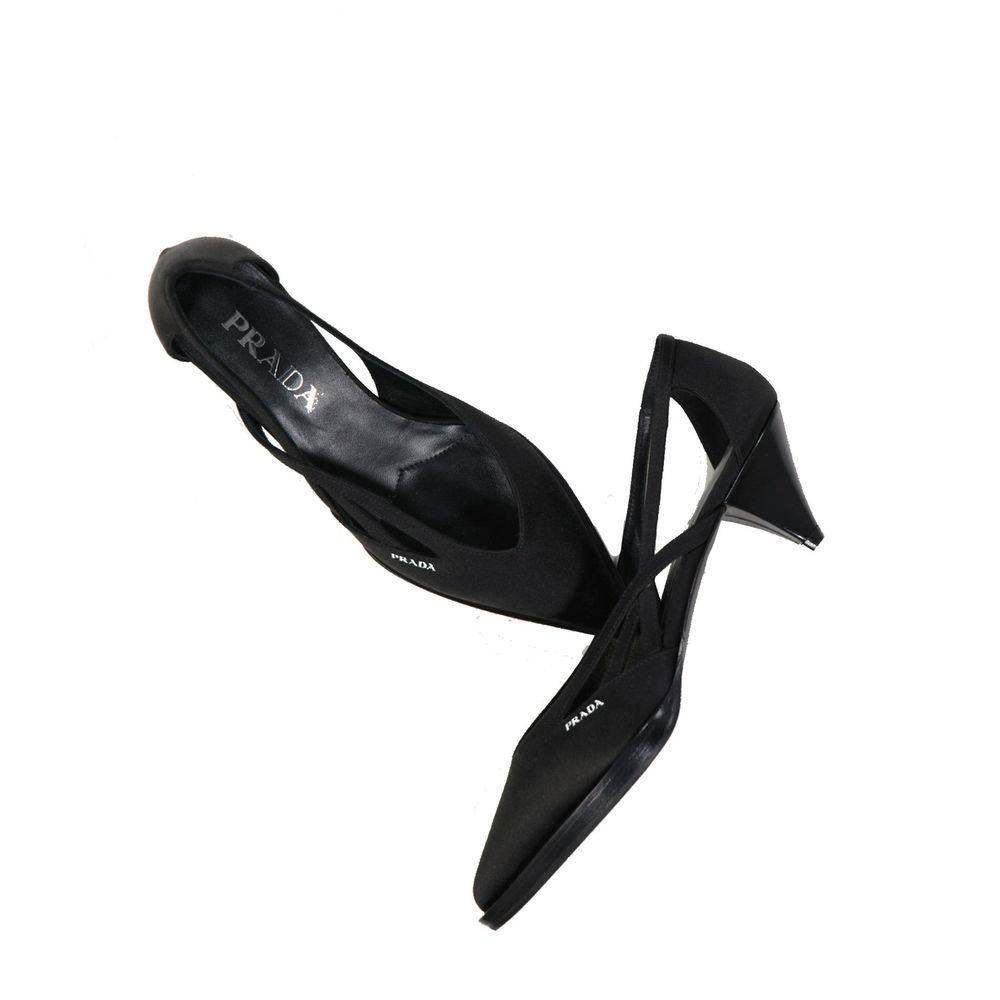 Prada Satin 55Mm Cut Out Pumps Glam Steals