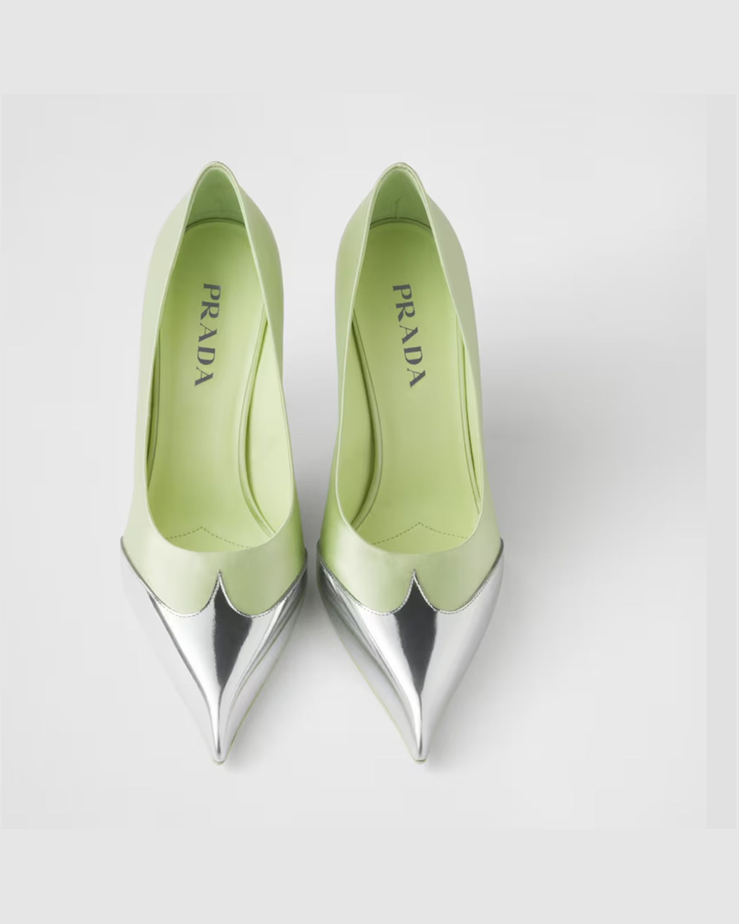 Prada Satin And Metallic Leather Pumps Glam Steals