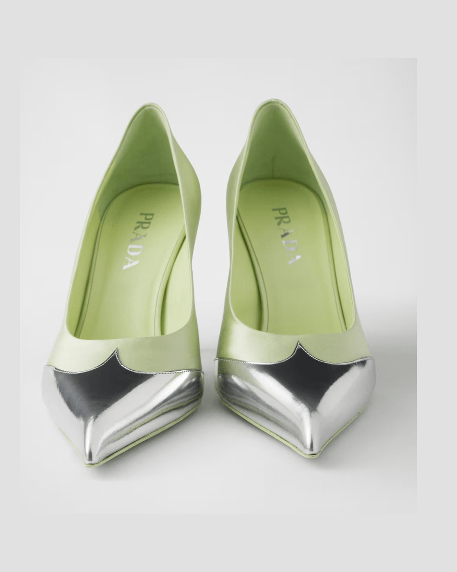 Prada Satin And Metallic Leather Pumps Glam Steals