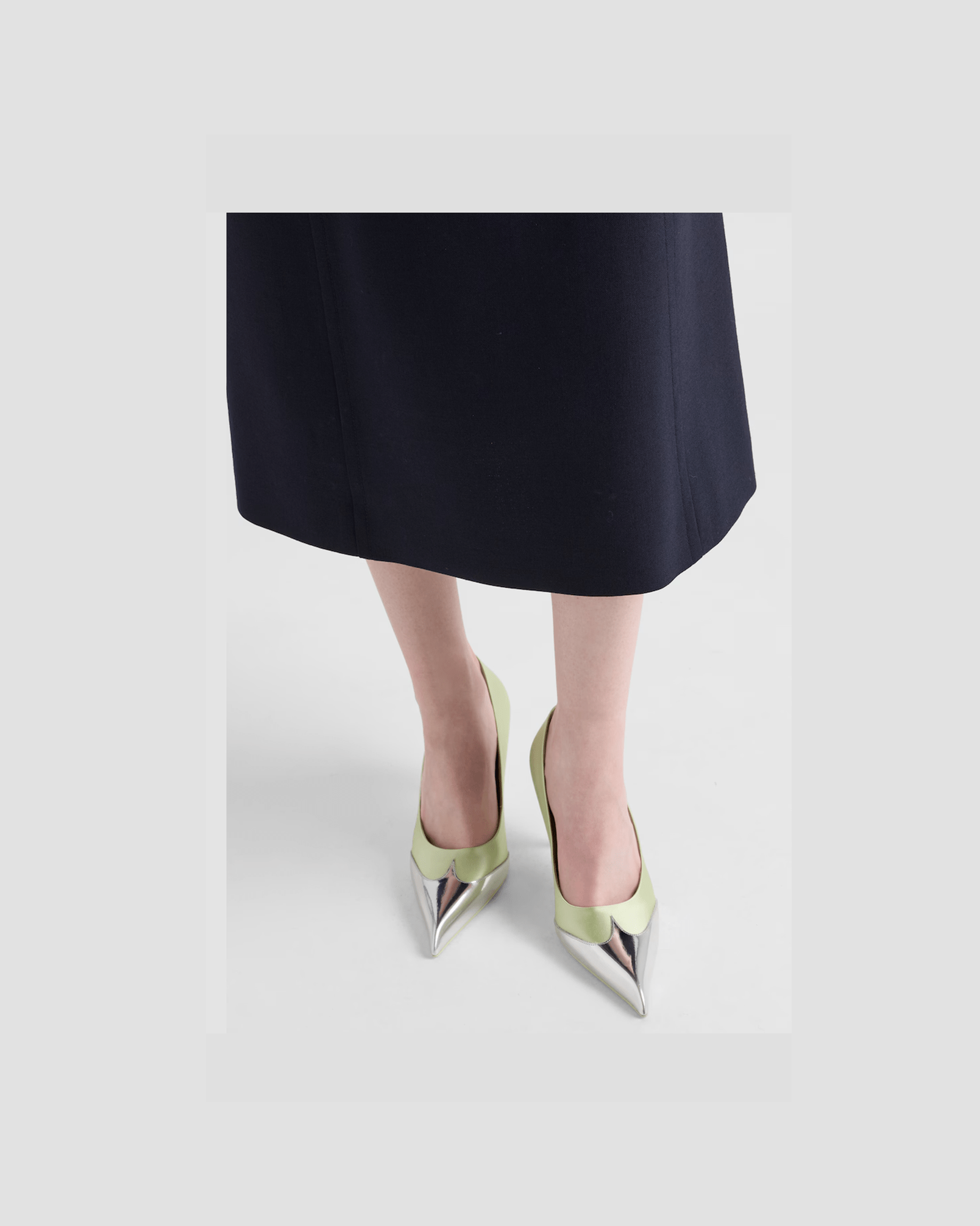 Prada Satin And Metallic Leather Pumps Glam Steals