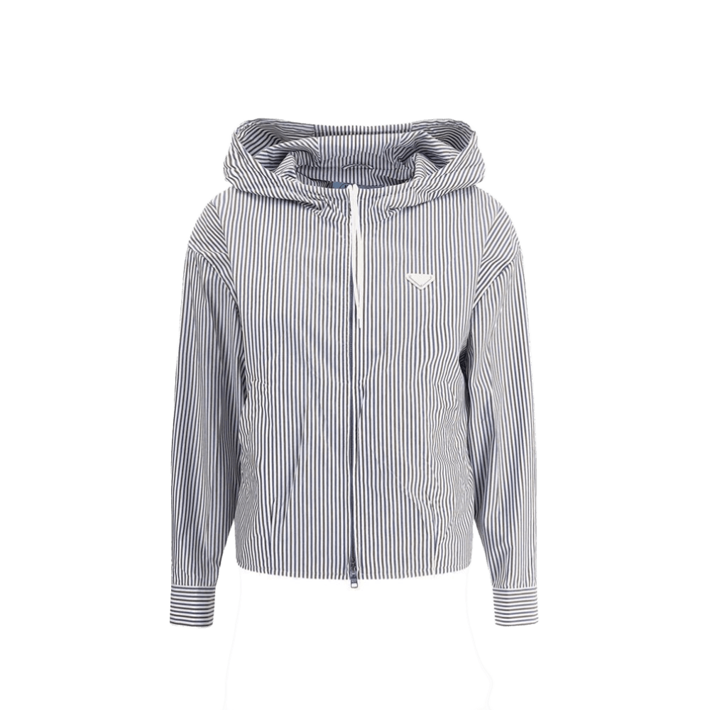 Prada Striped Hooded Jacket Glam Steals