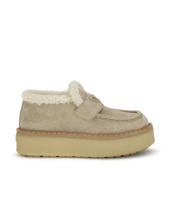 Prada Suede Loafers with shearling Glam Steals