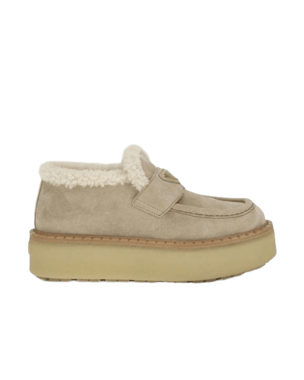 Prada Suede Loafers with shearling Glam Steals