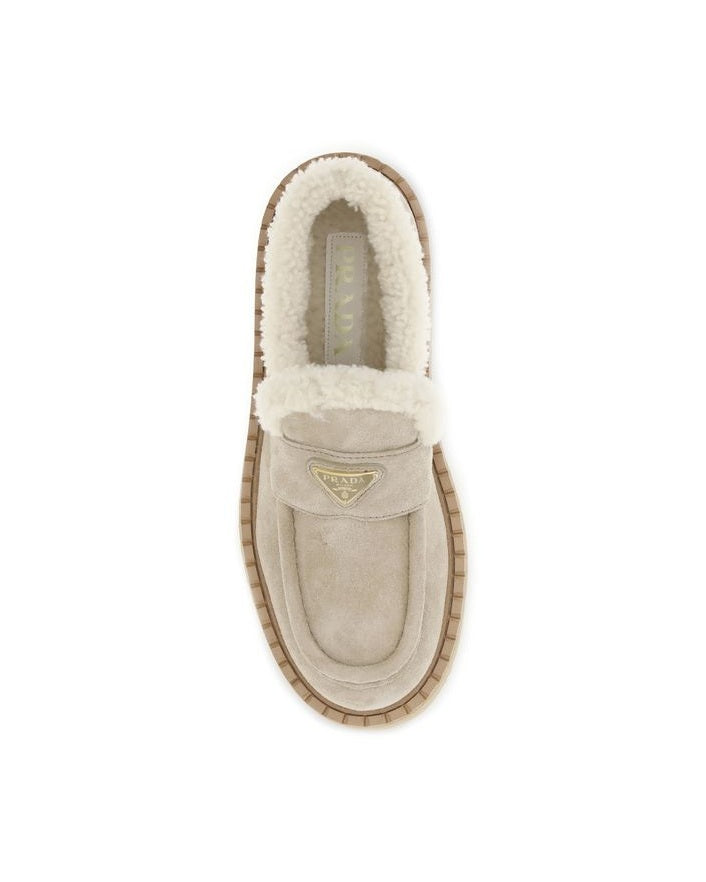 Prada Suede Loafers with shearling Glam Steals