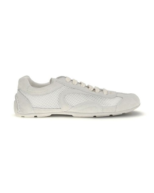 Prada White Low Top Sneakers 