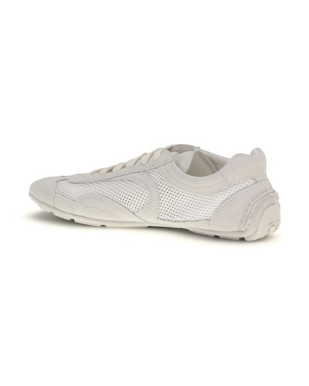 Prada White Low Top Sneakers 
