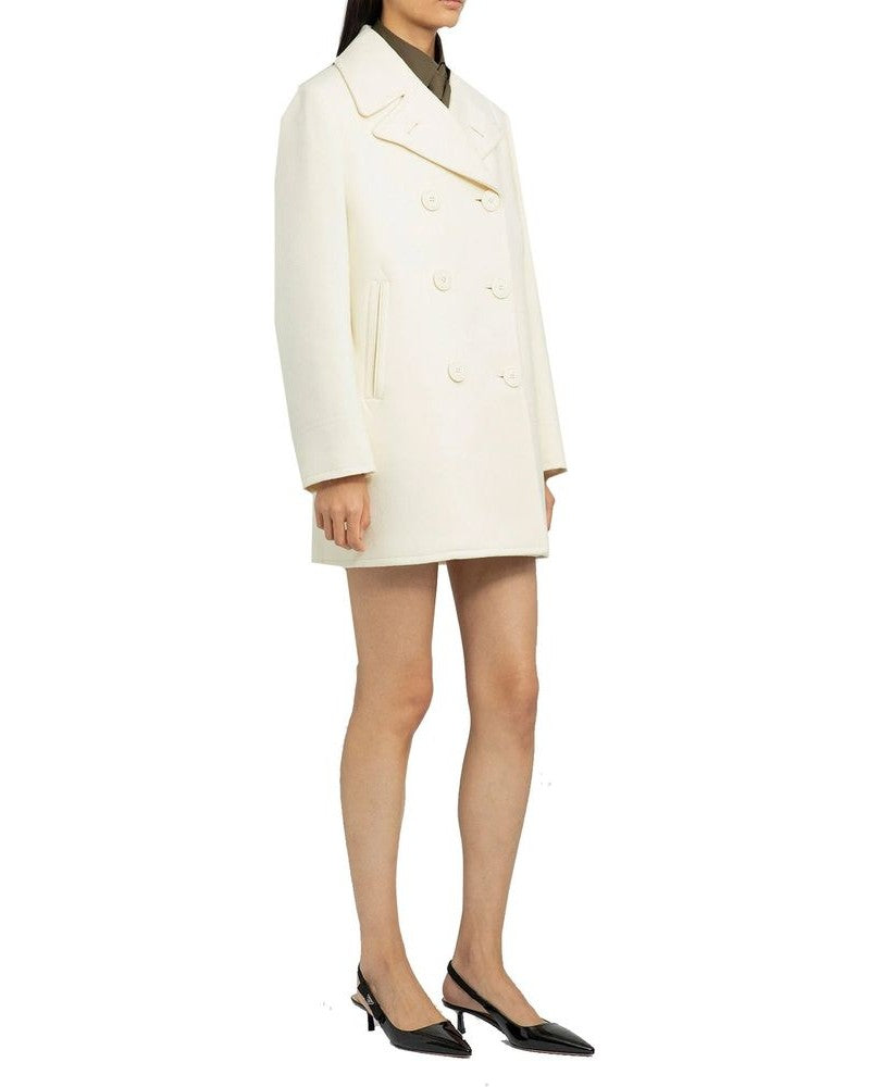 Prada White Wool Coat Glam Steals