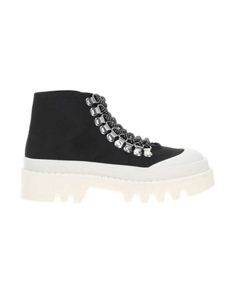 Proenza Schouler Black Canvas Lace Up Boots Glam Steals