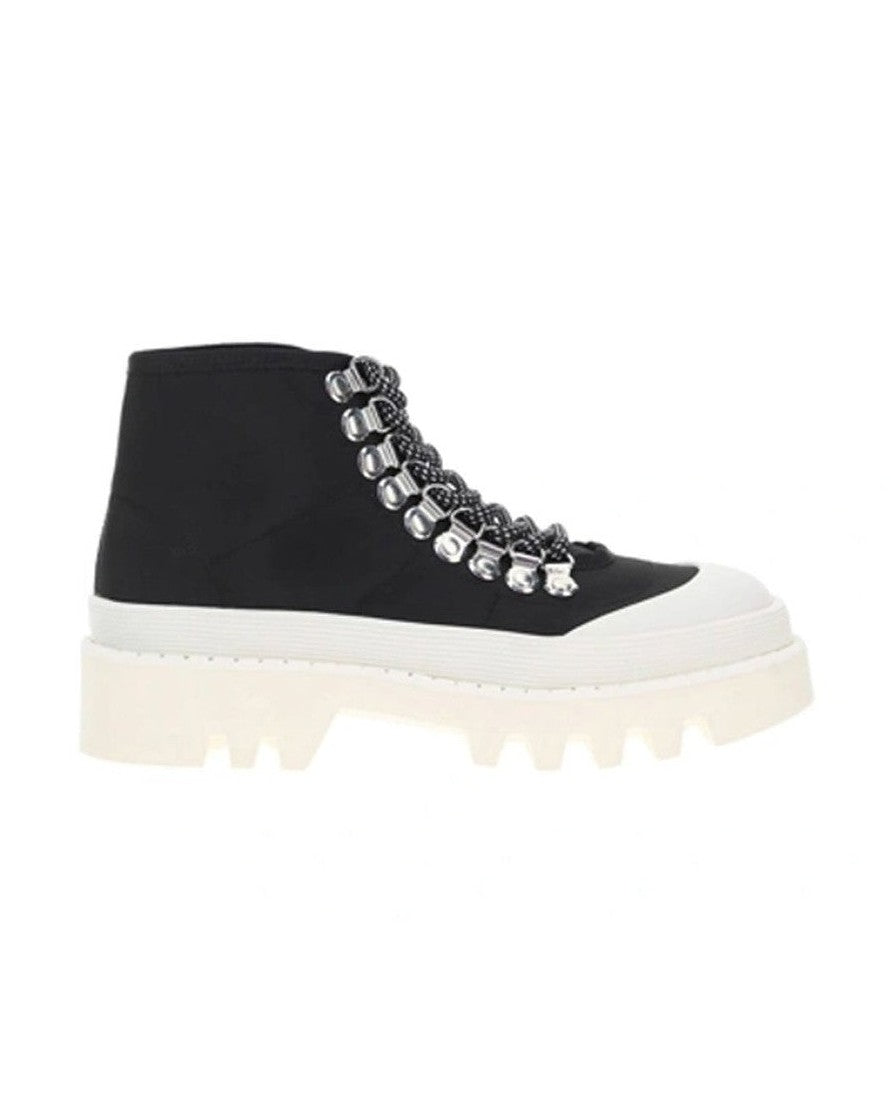 Proenza Schouler Black Canvas Lace Up Boots Glam Steals
