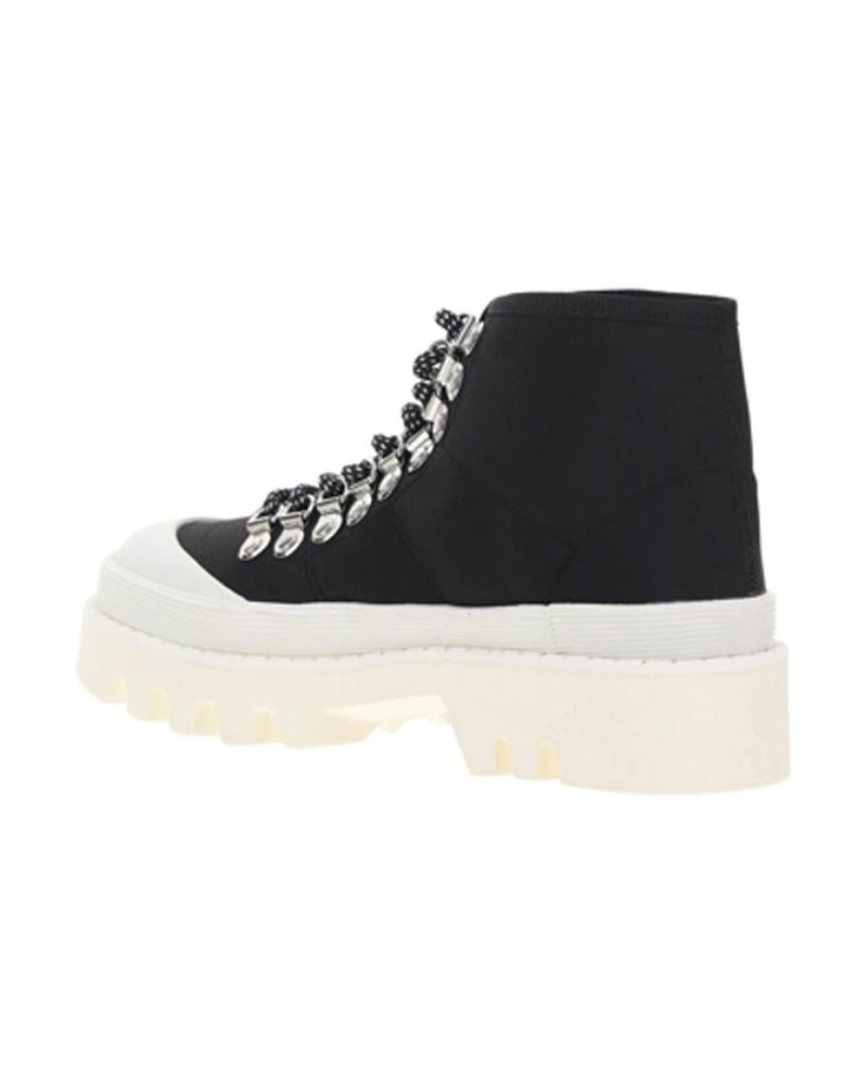 Proenza Schouler Black Canvas Lace Up Boots Glam Steals