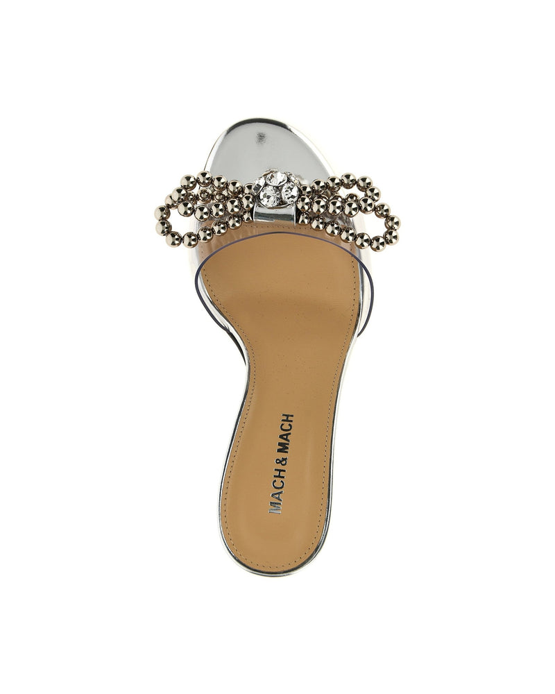 Mach & Mach Stud Bow Sandals Glam Steals