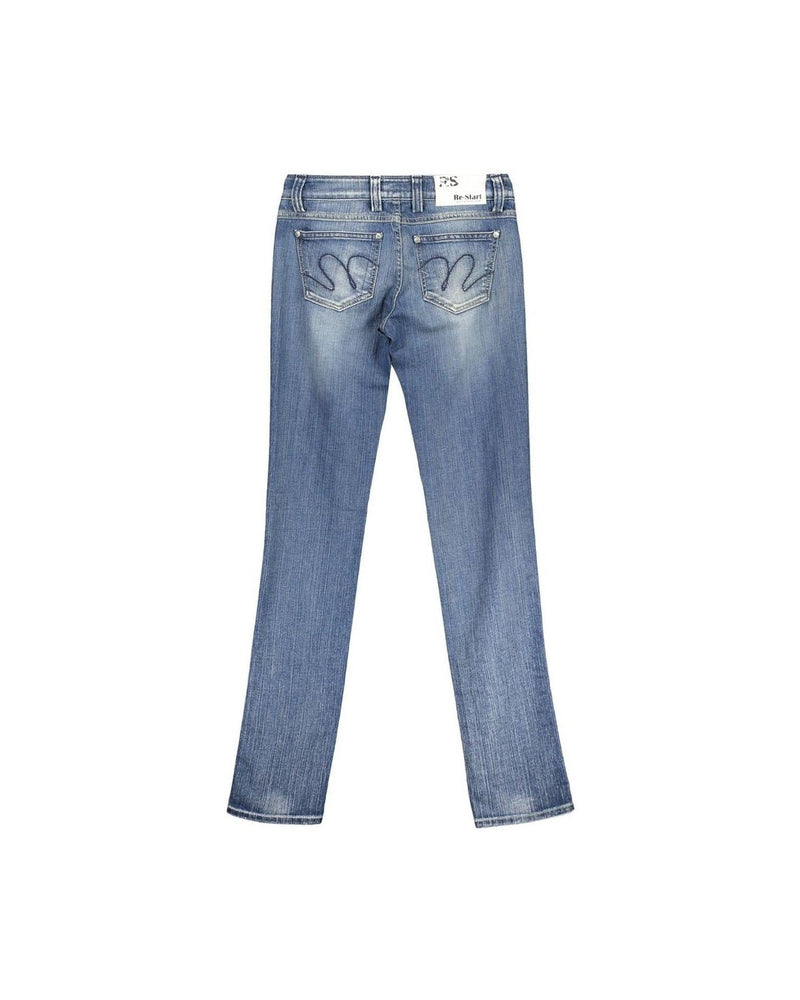 Re-Start Blue Cotton Re Start Jeans Glam Steals