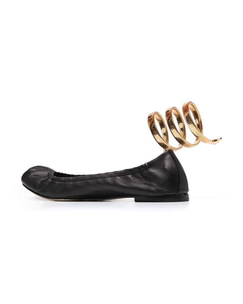 René Caovilla Black Flat Shoes Glam Steals