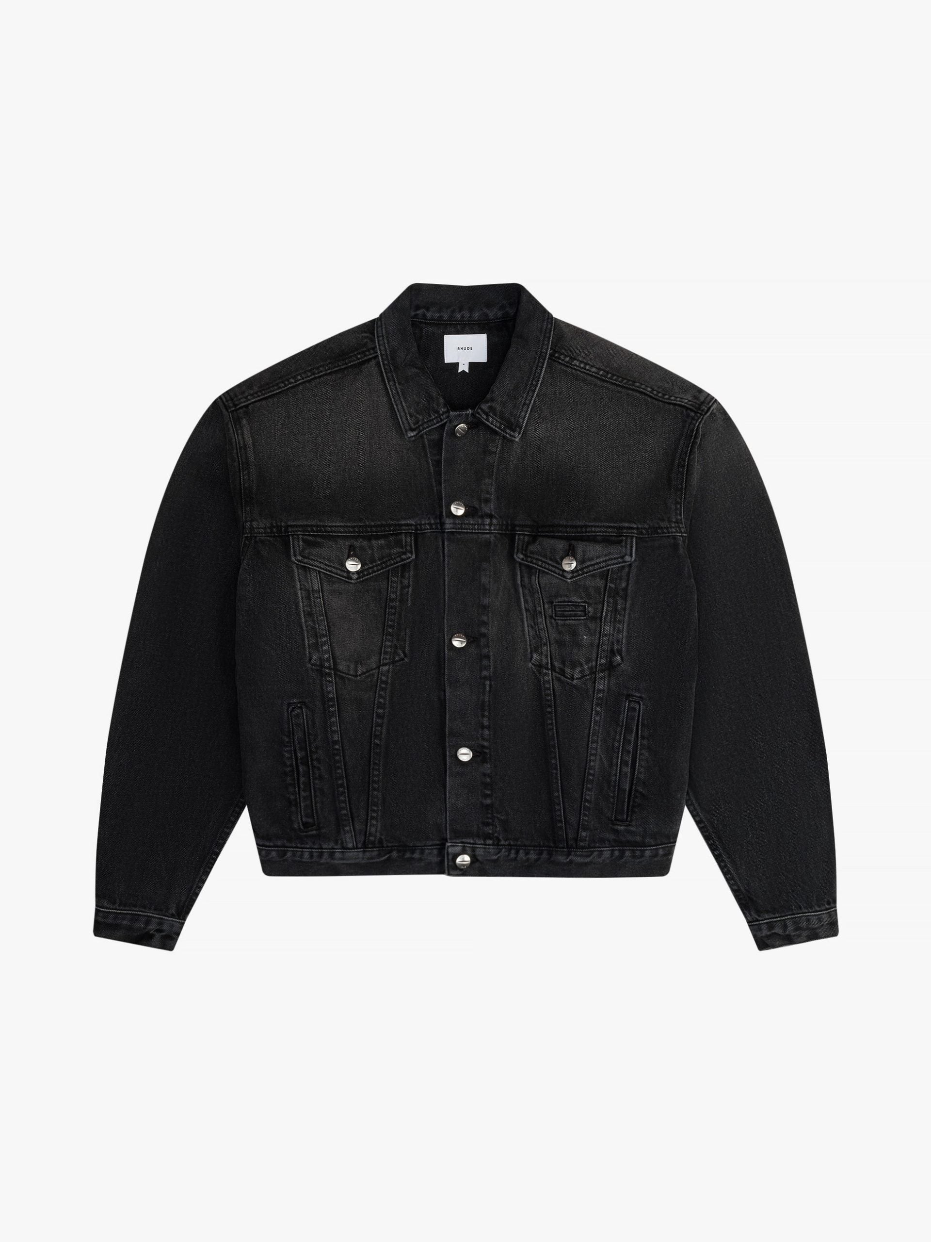 Rhude Black Cotton Denim Jacket Glam Steals