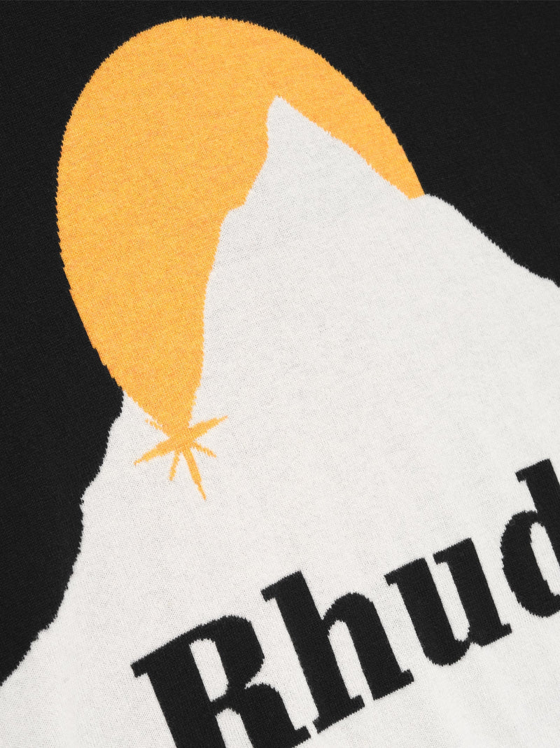 Rhude Black Cotton T-shirt Glam Steals