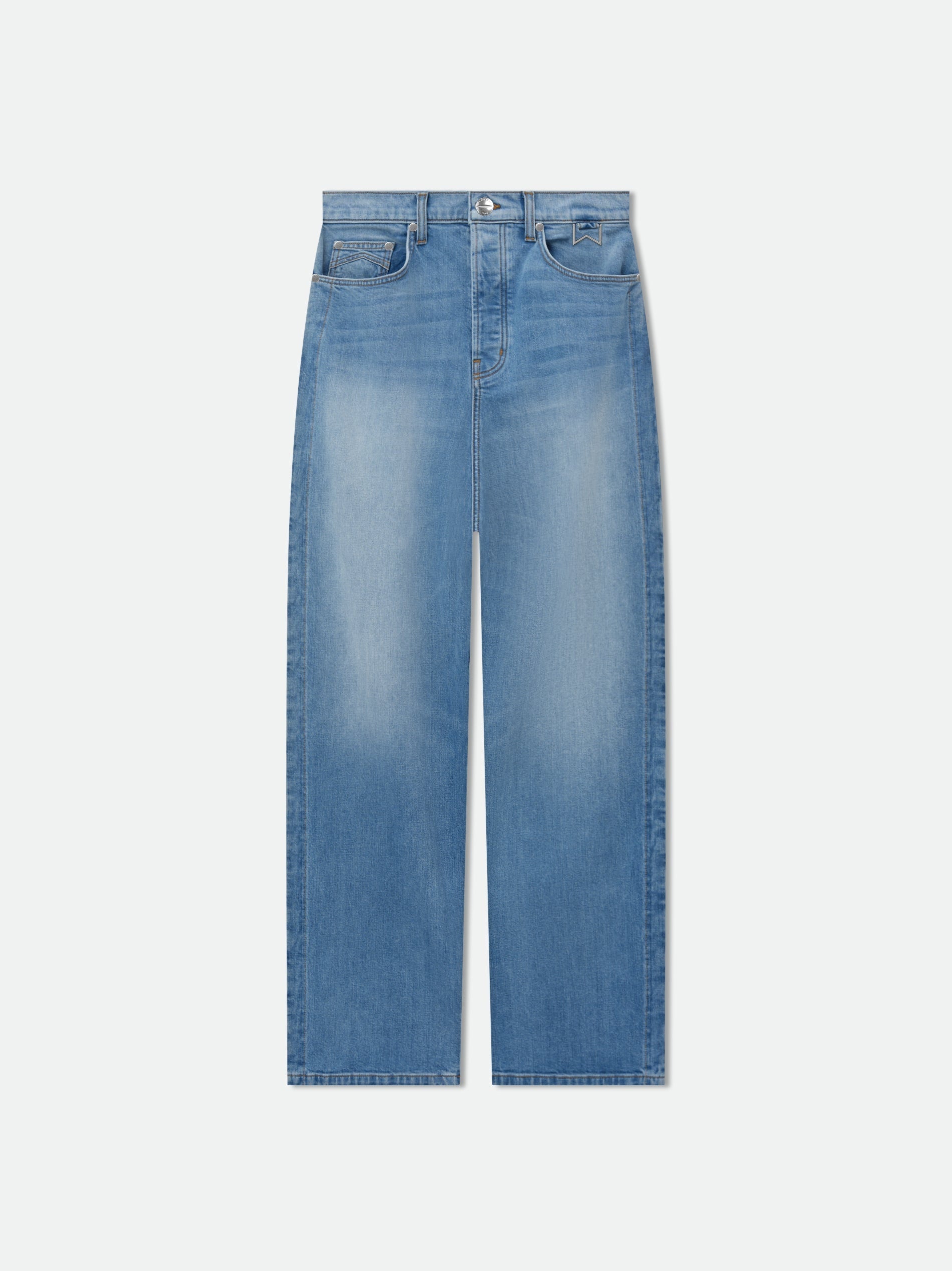 Rhude Blue Cotton Casual Pant Glam Steals