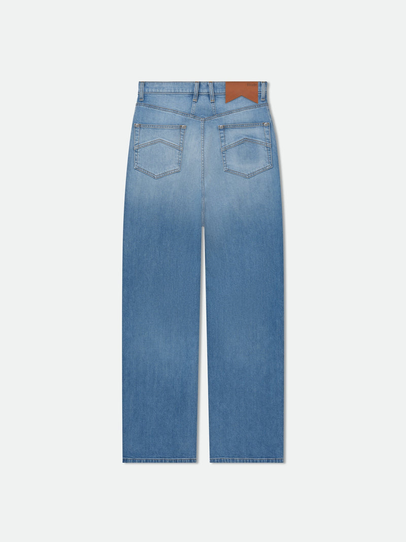 Rhude Blue Cotton Casual Pant Glam Steals