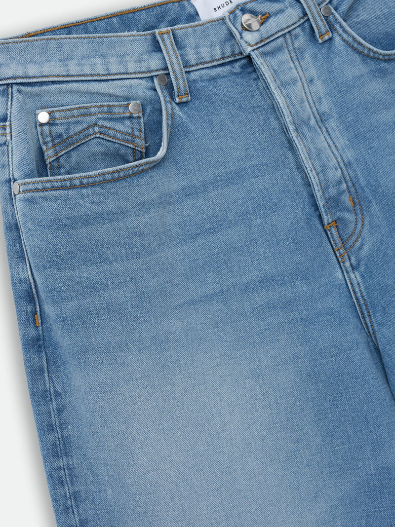 Rhude Blue Cotton Jeans Denim Glam Steals