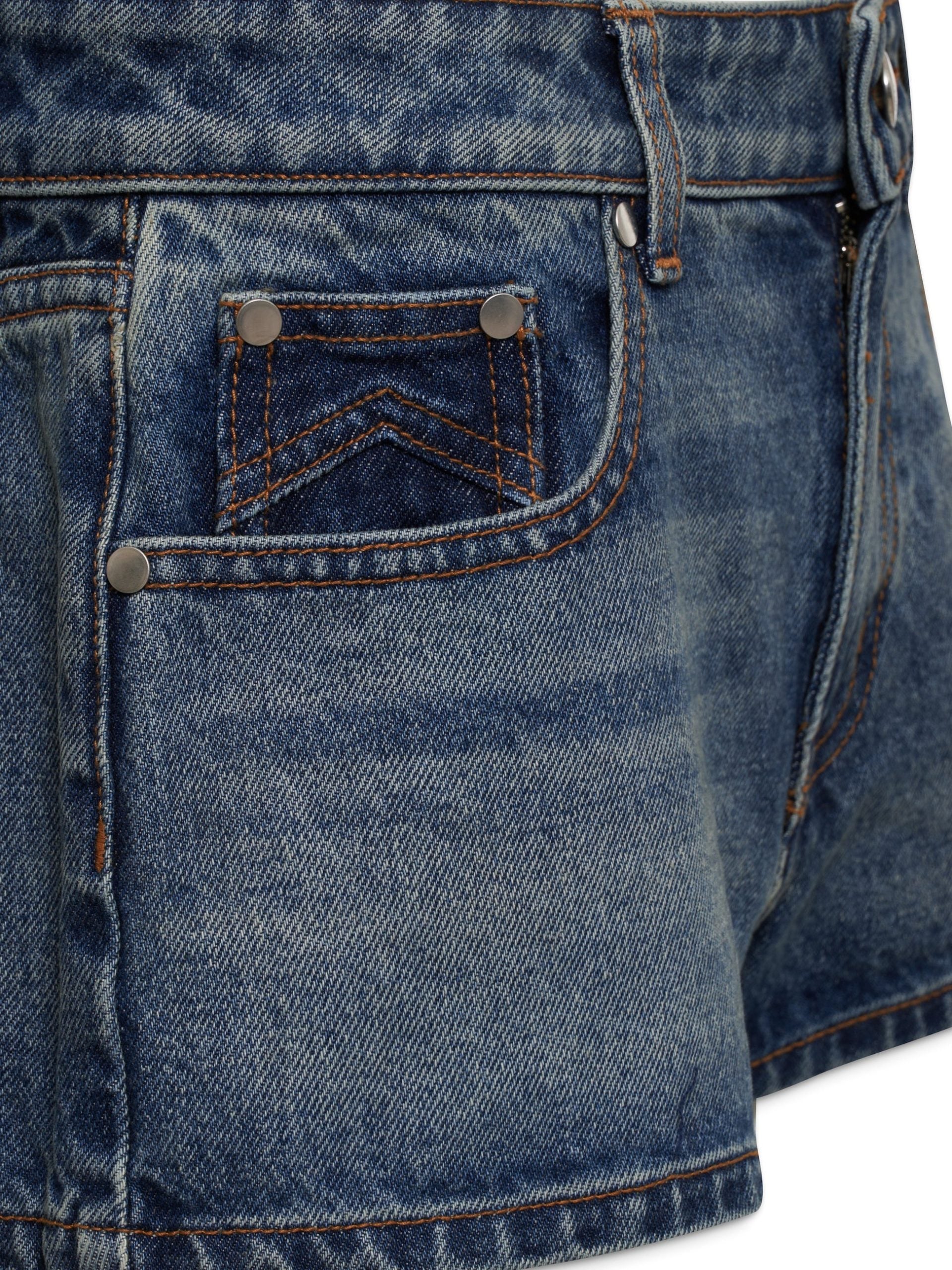 Rhude Blue Denim Shorts Glam Steals