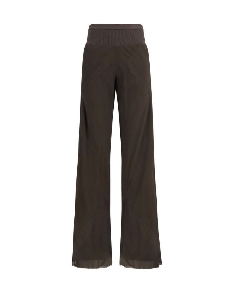 Rick Owens Brown Silk Casual Pant Glam Steals