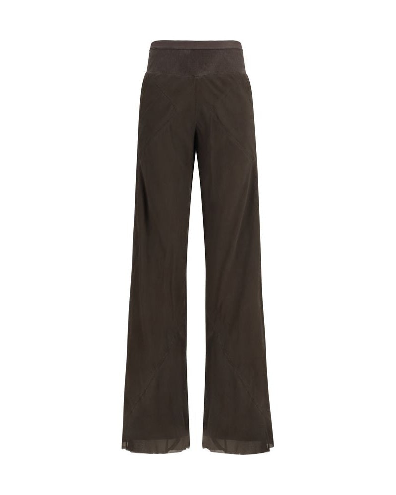 Rick Owens Brown Silk Casual Pant Glam Steals