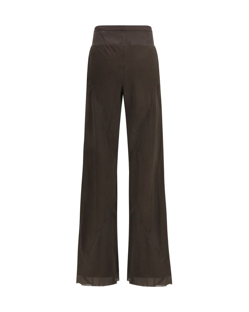 Rick Owens Brown Silk Casual Pant Glam Steals