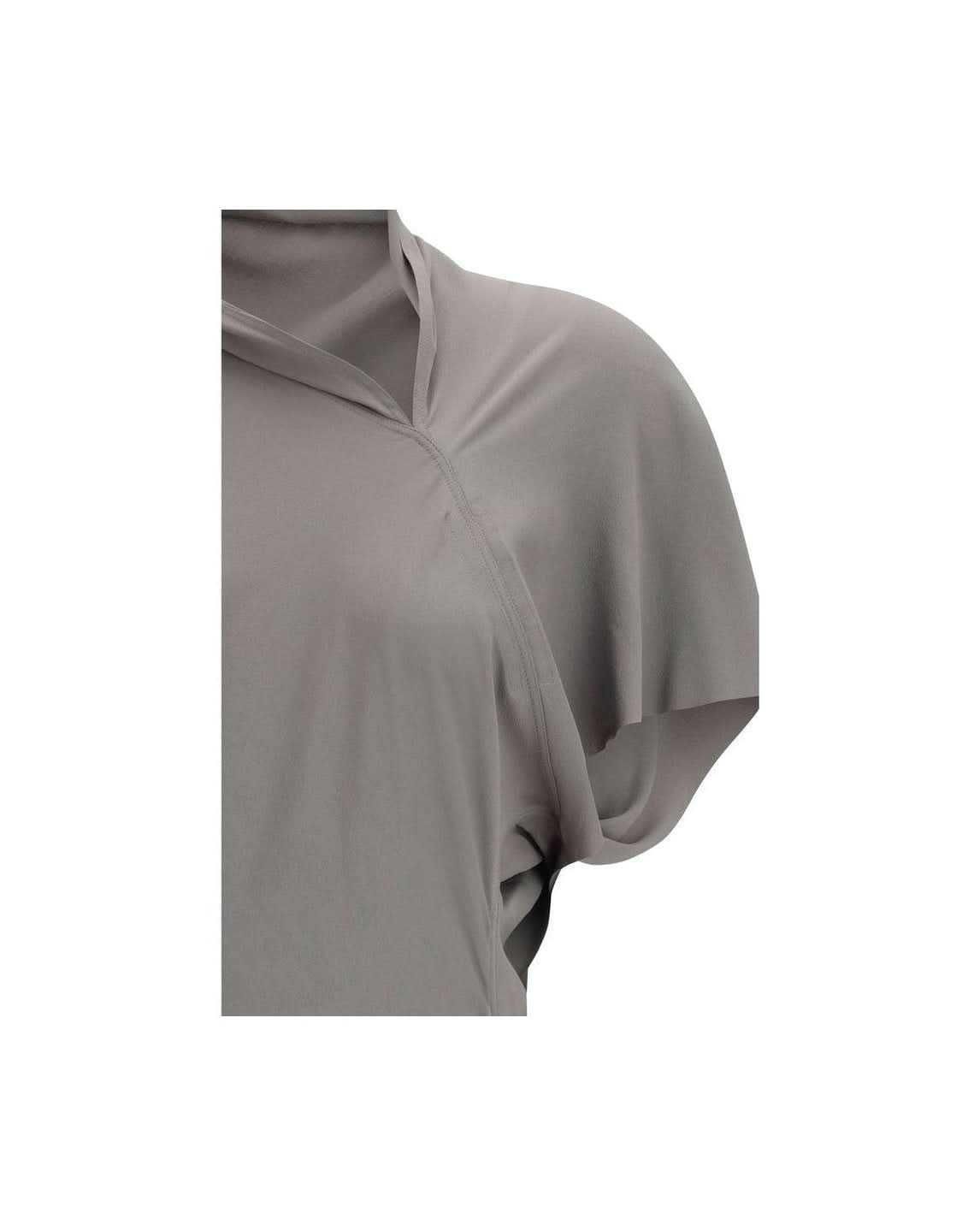 Rick Owens Gray Acetate Casual Dress 