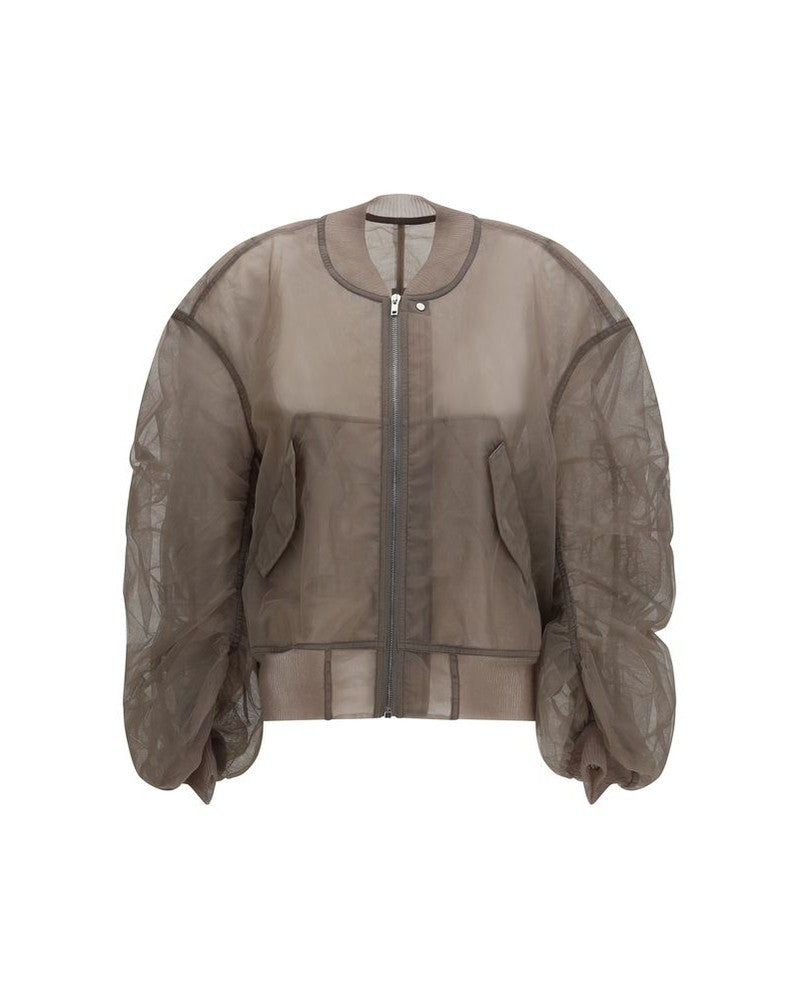 Rick Owens Gray Nylon Bomber Glam Steals