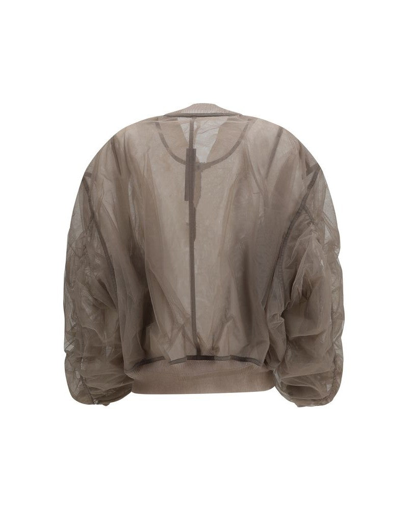 Rick Owens Gray Nylon Bomber Glam Steals