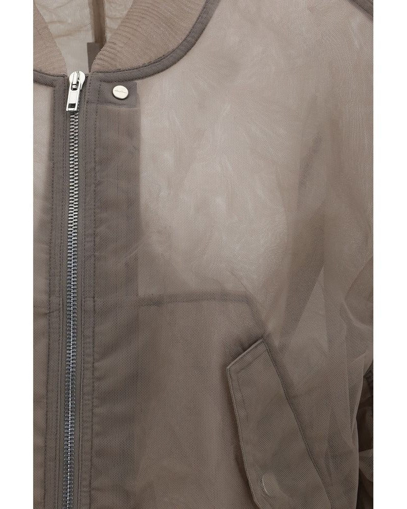Rick Owens Gray Nylon Bomber Glam Steals