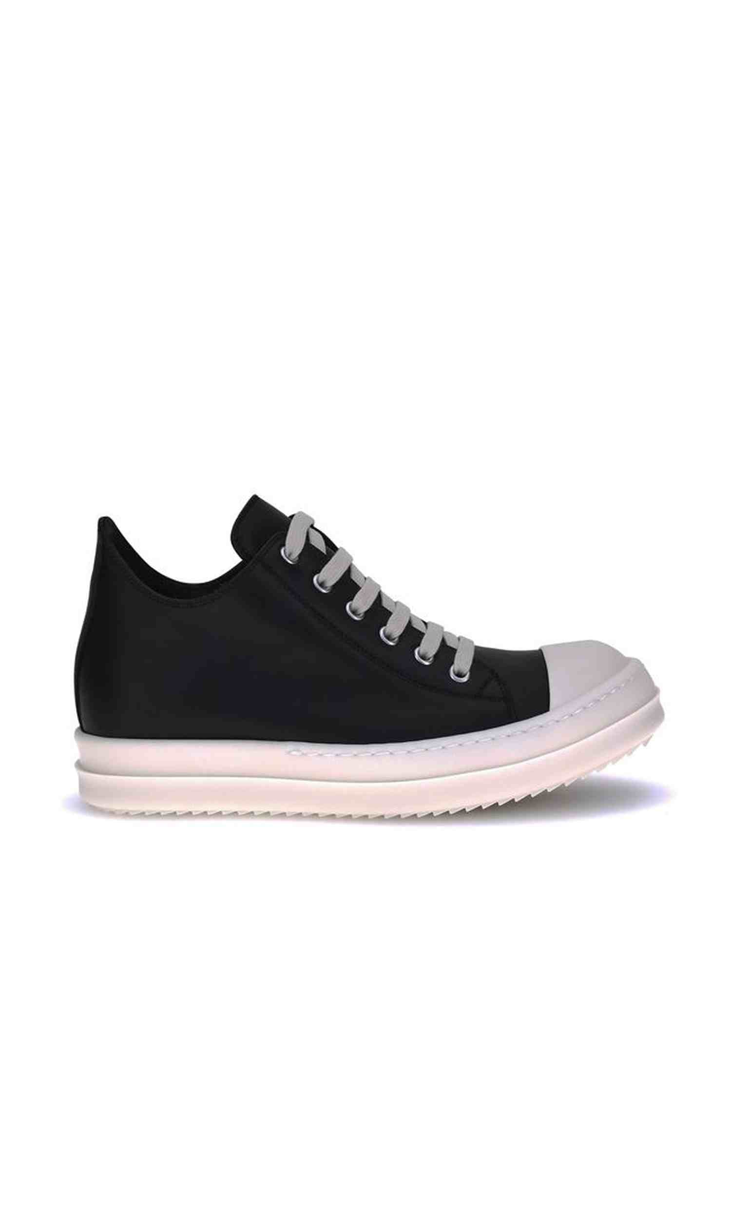 Rick Owens Leather Sneakers Glam Steals