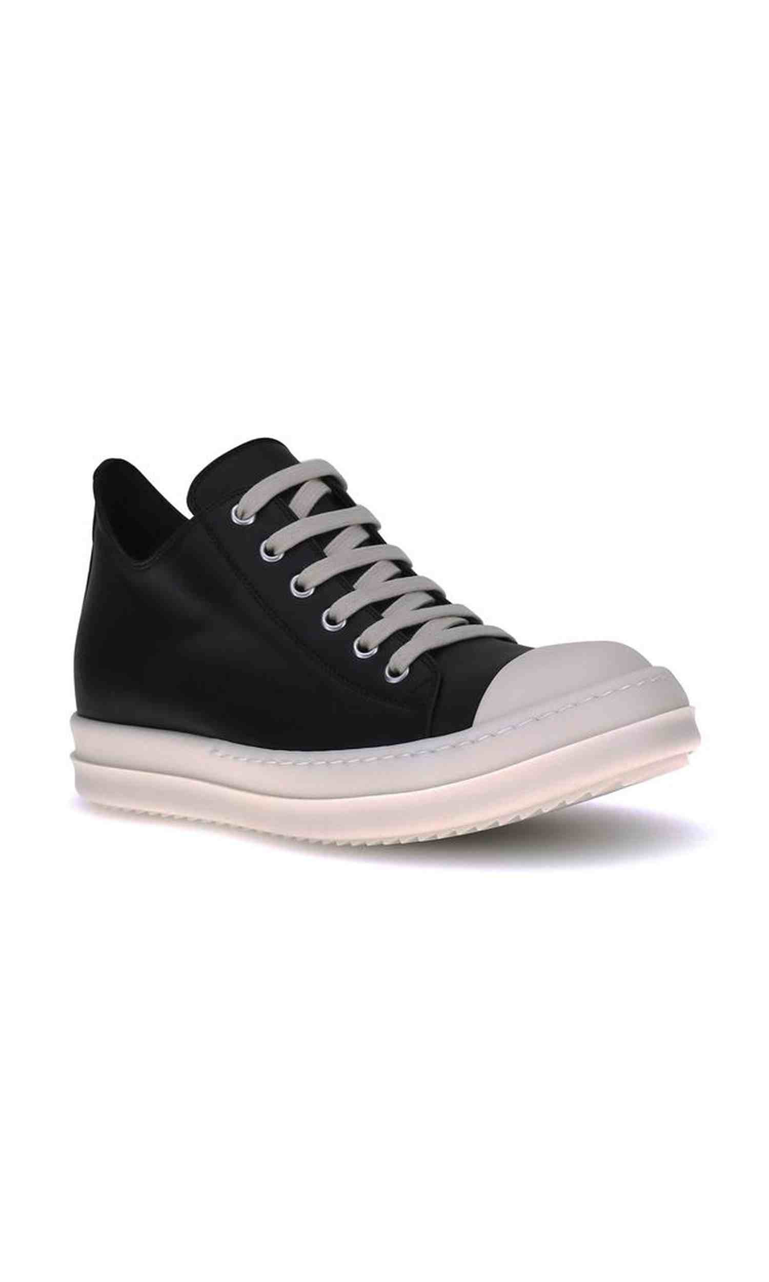 Rick Owens Leather Sneakers Glam Steals