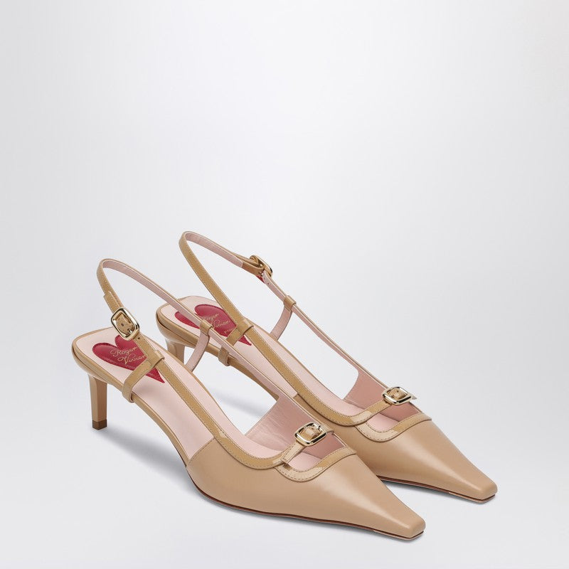 Roger Vivier Leather Desert Décolletés Slingback Viv Canard Glam Steals