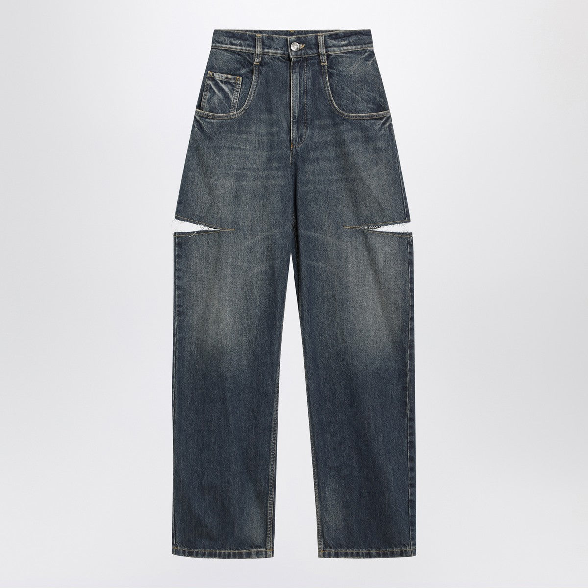 Maison Margiela Blue ripped washed jeans