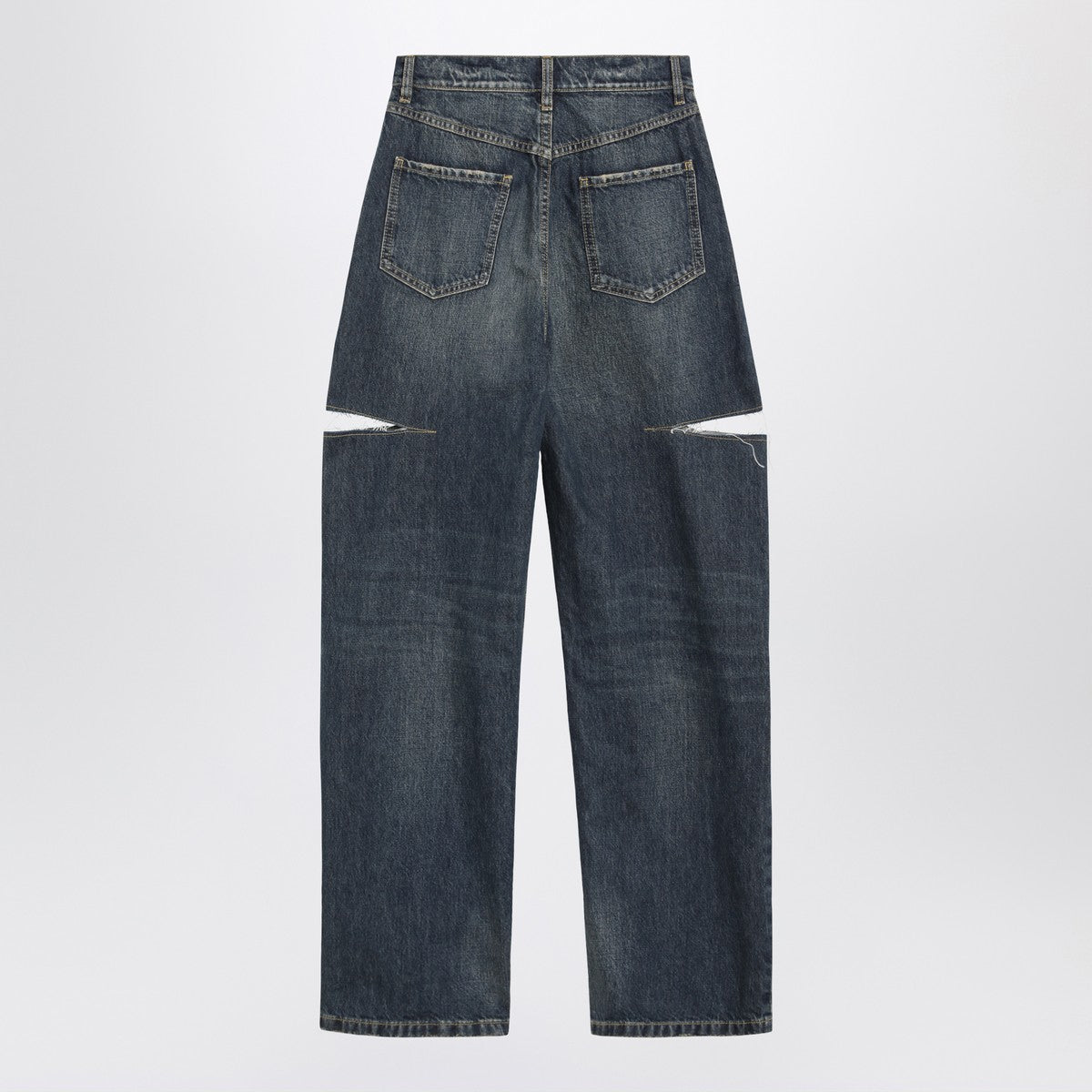 Maison Margiela Blue ripped washed jeans Glam Steals