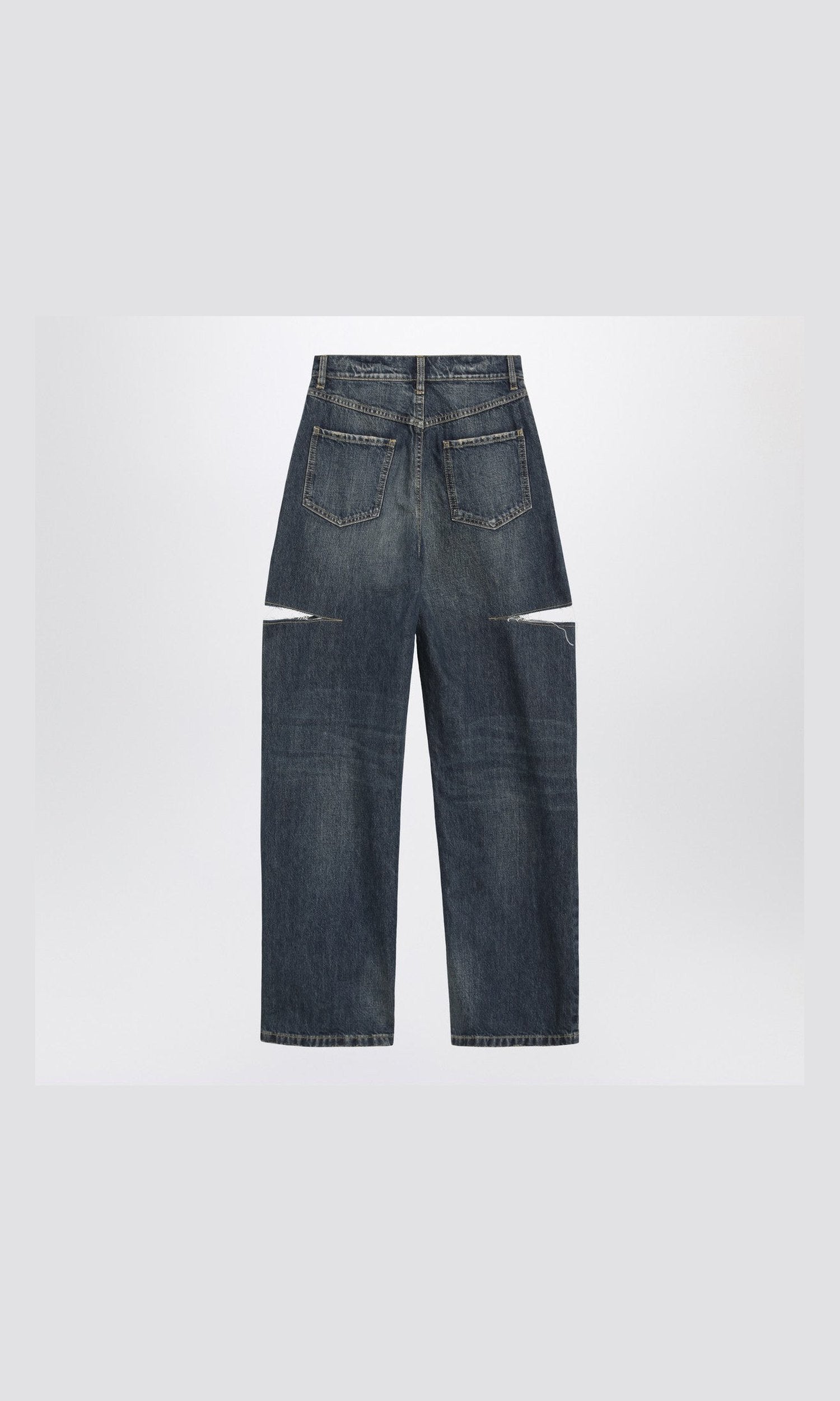 Maison Margiela Blue ripped washed jeans Glam Steals