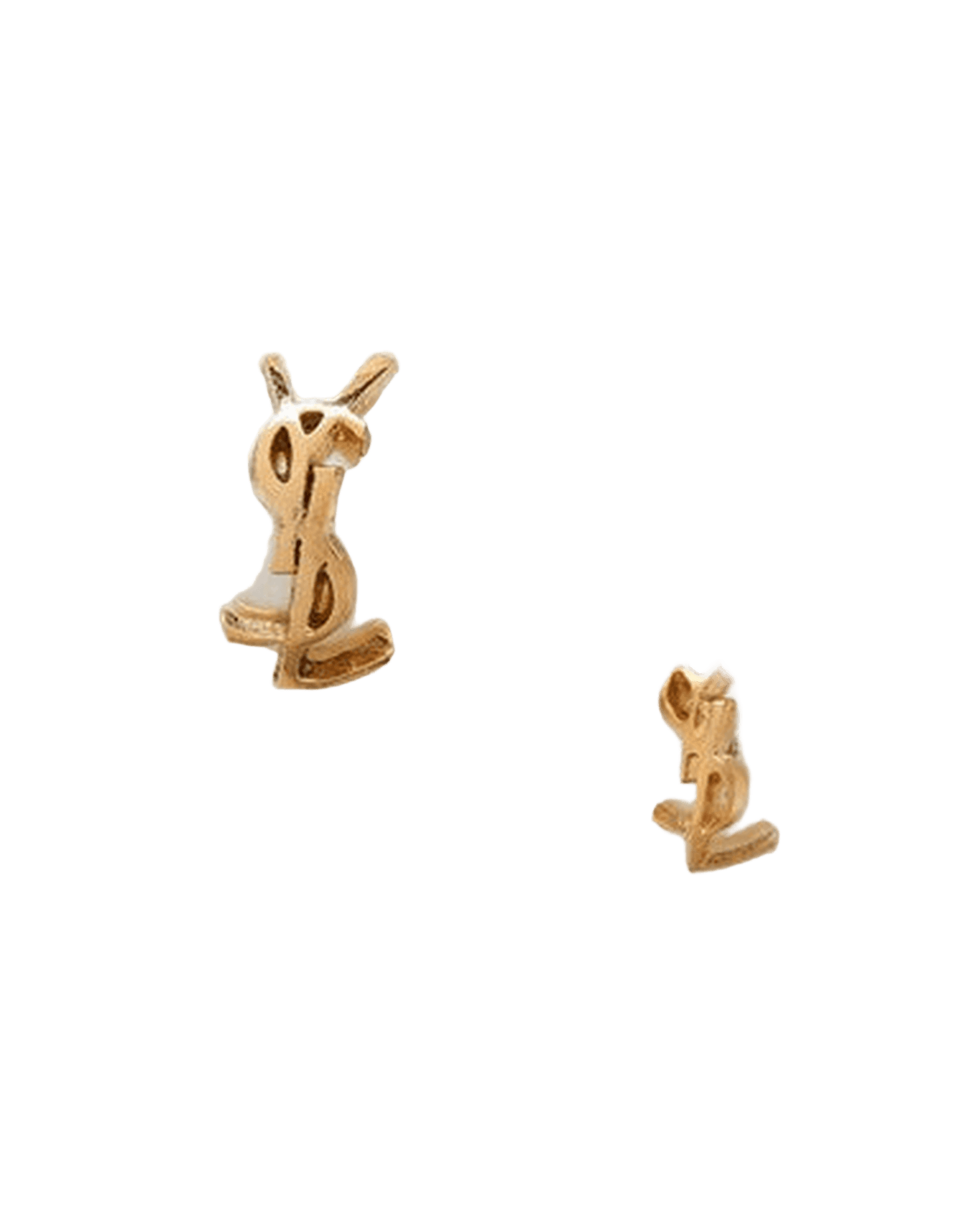 Saint Laurent Asymmetrical Earrings With Pearl And Cassandre Logo Glam Steals